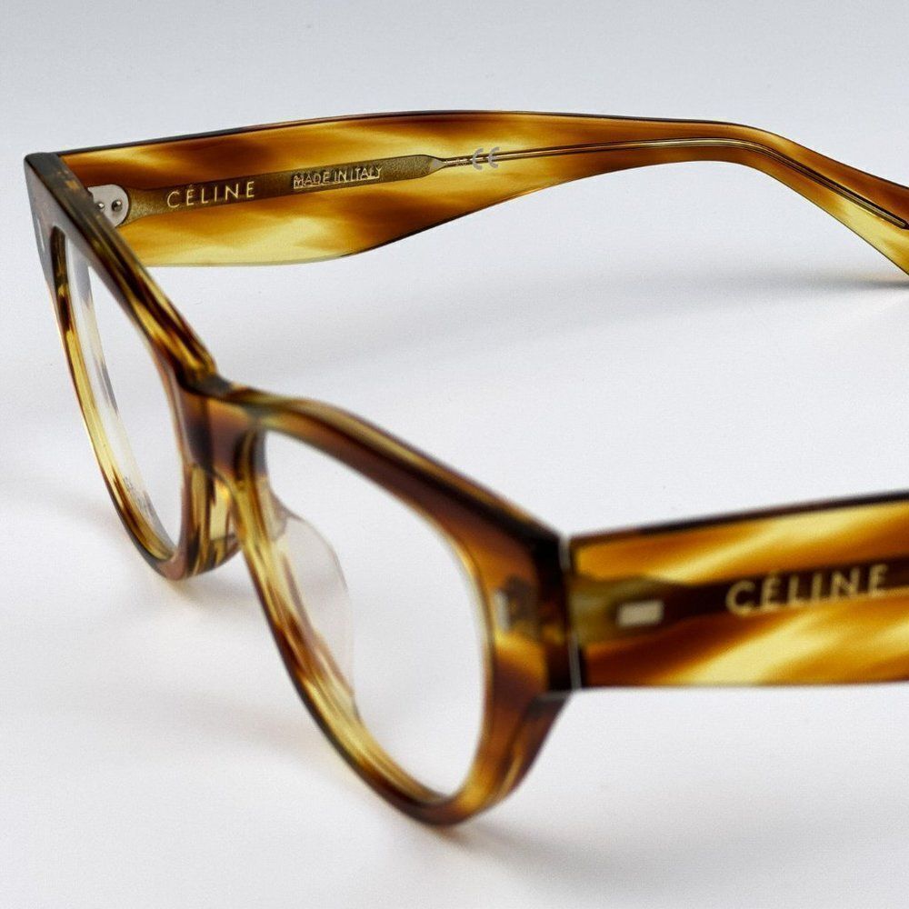 NEW Celine CL50012I 056 Havana Cat Eye Women Eyeglasses CL 50012I - Picture 8 of 10